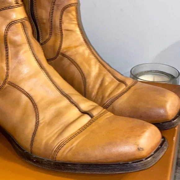 Mark Nason Bitterend Rock Lives Italian Leather Mens Boots Size 10 With Box